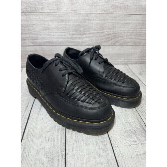 Dr. Martens Other - Dr Martens 1461 Bex WVN Basketweave Leather Oxford Sz 8 Men Black Luxor Shoes